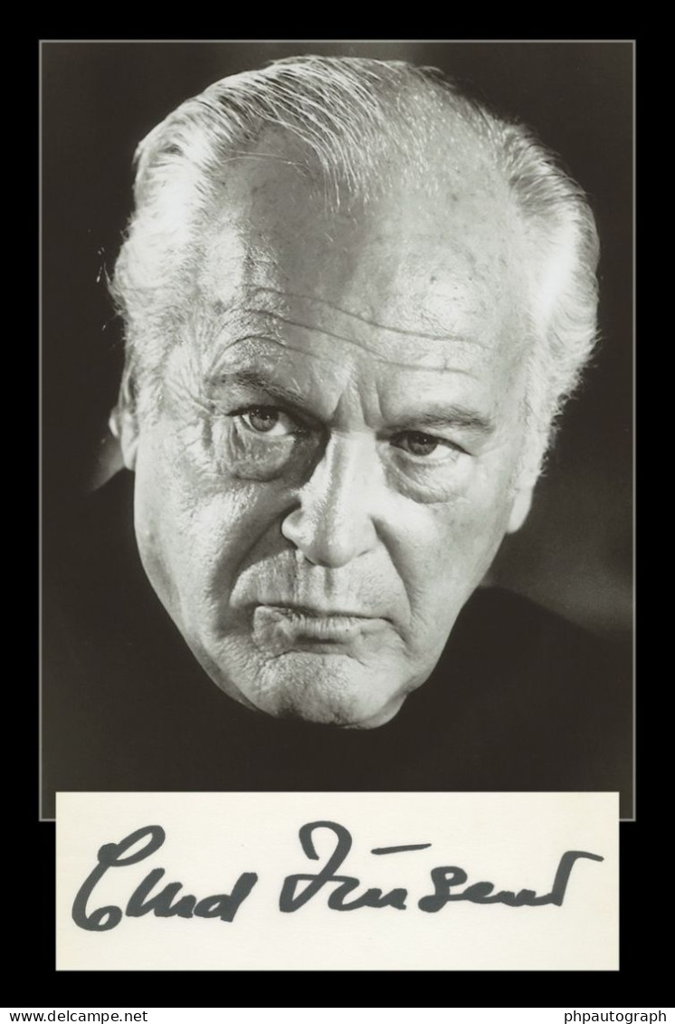 Curd Jurgens (1915-1982) - James Bond - Signed Card + Photo - 1978 - COA - Actors & Comedians