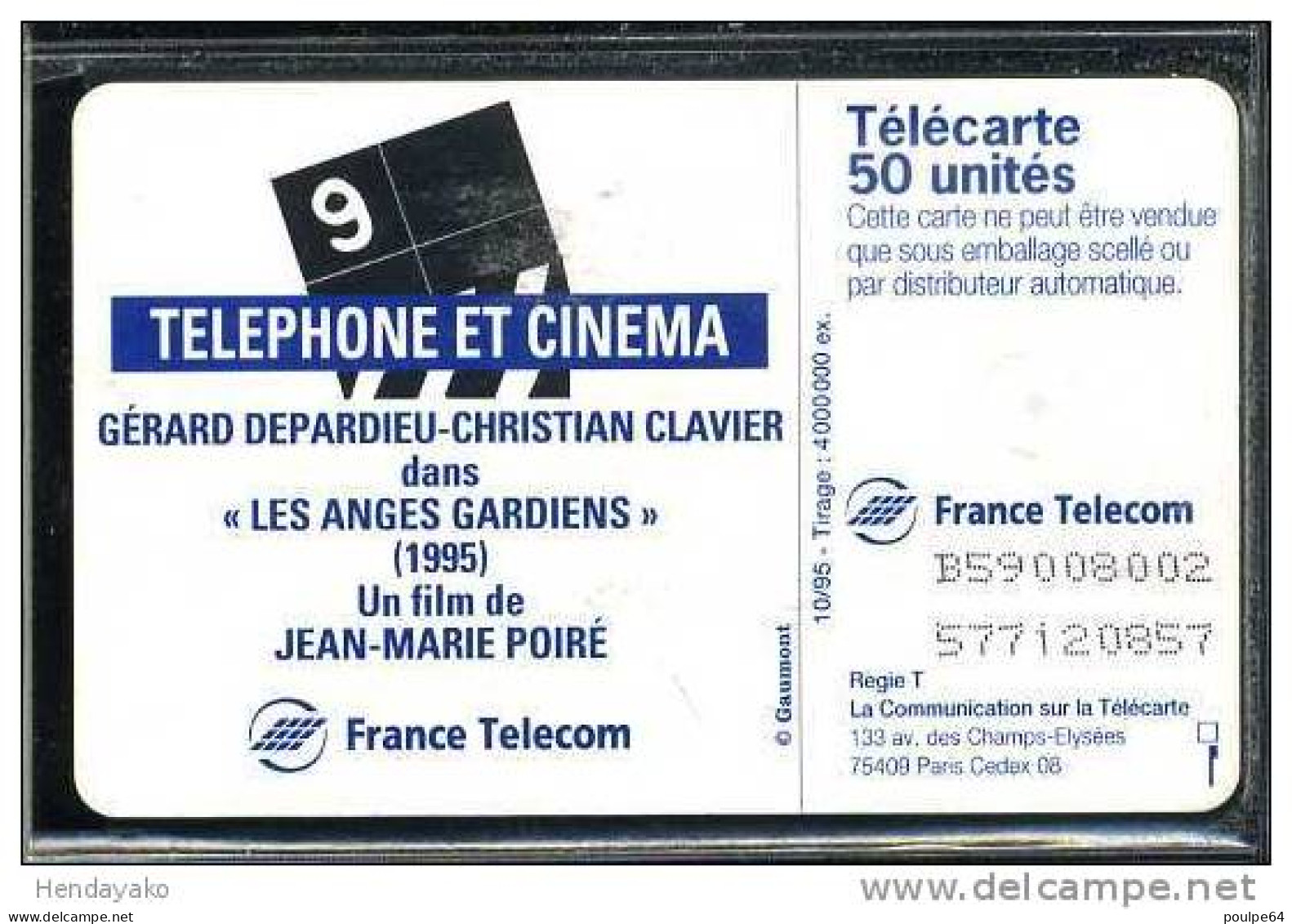 F0595  10/1995 TEL-CINÉ CLAVIER & DEPARDIEU   50 GEM - 1995