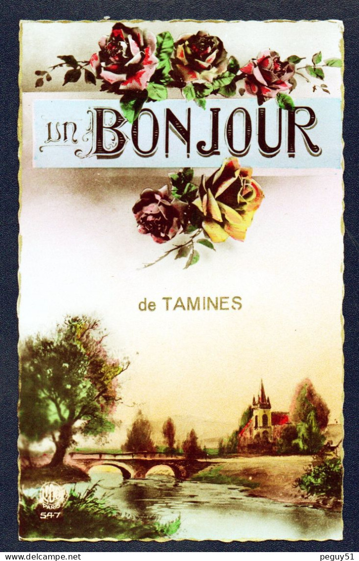 Tamines (Sambrevile). Un Bonjour De Tamines. 1946 - Sambreville