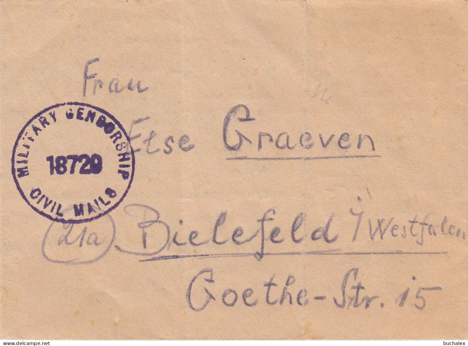 Kriegsgefangenpost Aus Dem Jahr 1946 Von Staumühle Nach Bielefeld - Correos De Prisioneros De Guerra