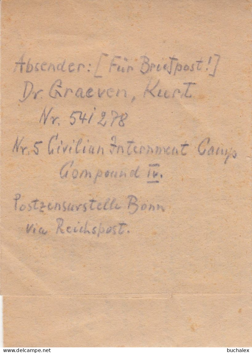 Kriegsgefangenpost Aus Dem Jahr 1946 Von Staumühle Nach Bielefeld - Correos De Prisioneros De Guerra