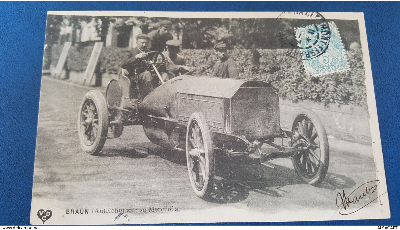 Braun Autriche Sur Sa Mercedes , Coupe Gordon Bennett 1905 - Autres & Non Classés