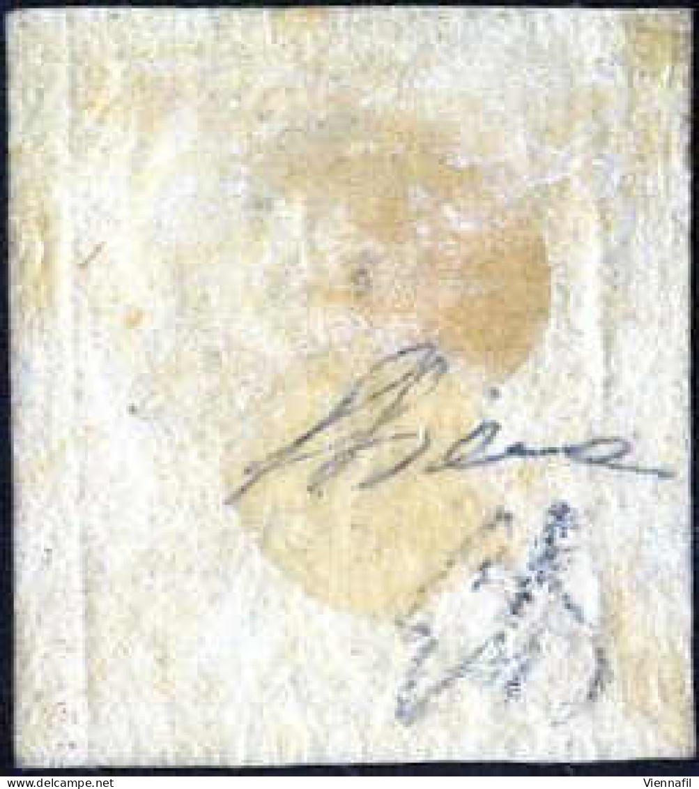 * 1858, 50 Gr. Rosa Lillaceo, Nuovo Con Gomma Originale, Firmata Emilio Diena, Cert. R. Diena, Sass. 14a / 35000,- Miche - Naples