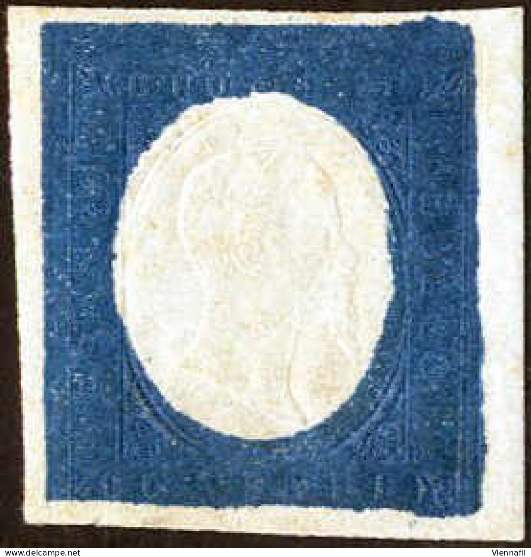 * 1854, 20 C. Azzurro Nuovo Con Gomma Originale, Cert. Bolaffi 150%, E Enzo Diena, Sass. 8 / 40000,- Michel 8a - Sardinië