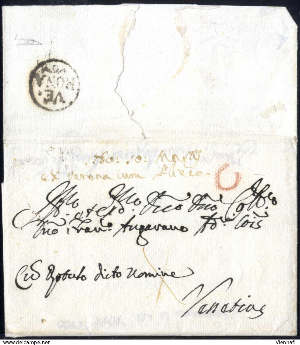 Cover 1760, Lettera Completa Da Verona Del 10.9 Per Venezia, Cert. Puschmann - ...-1850 Préphilatélie