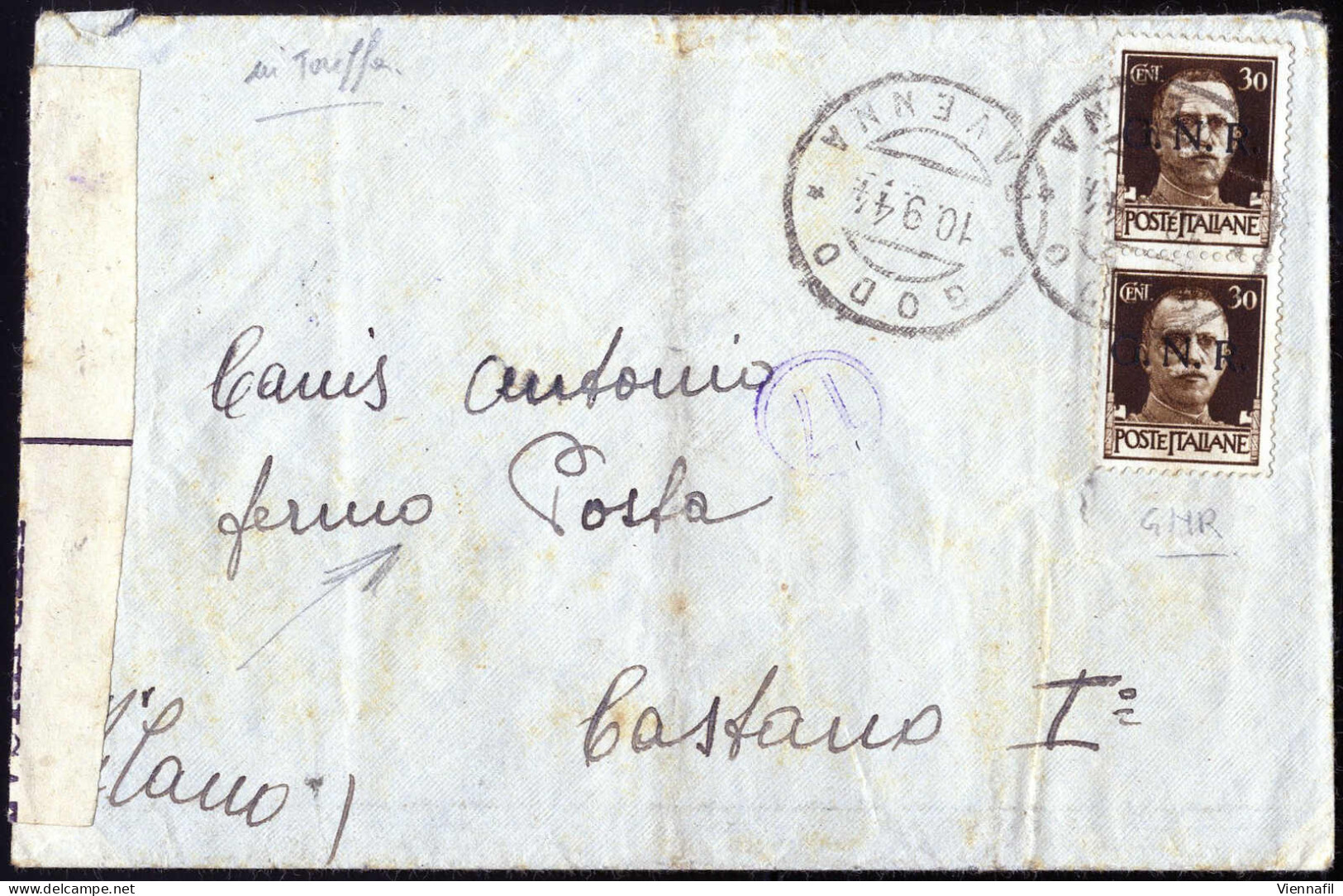 Cover 1872, Lettera Da Girgenti Del 14.5 Per Palermo Affrancata Con 10 Cent. Giallo Ocra E Due 5 Cent. Lilla Fiscali Non - Other & Unclassified