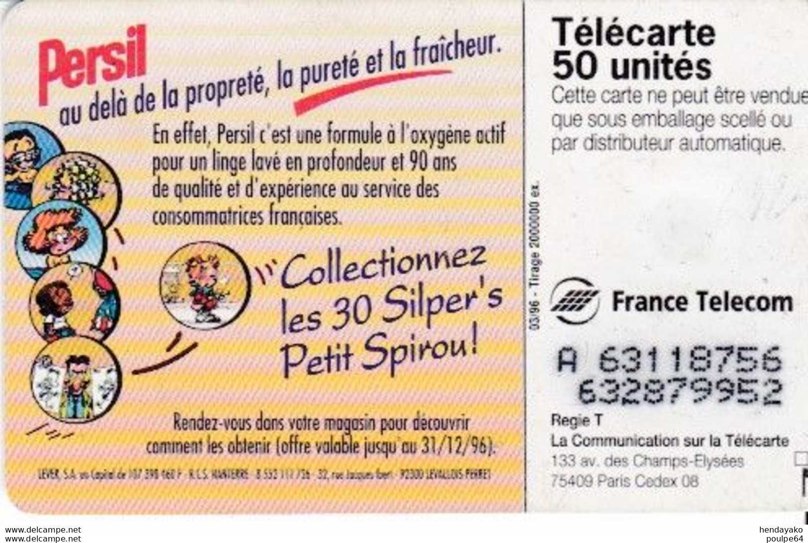 F0632  03/1996 PERSIL SPIROU  50 SO3 - 1996