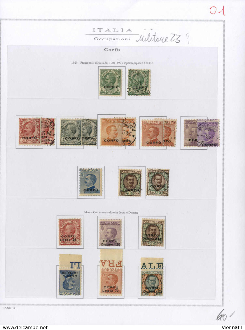 **/o 1923, Collezione Completa Nuova E Nella Prima Parte Anche Usata, Sass. 1-14 - Egeo