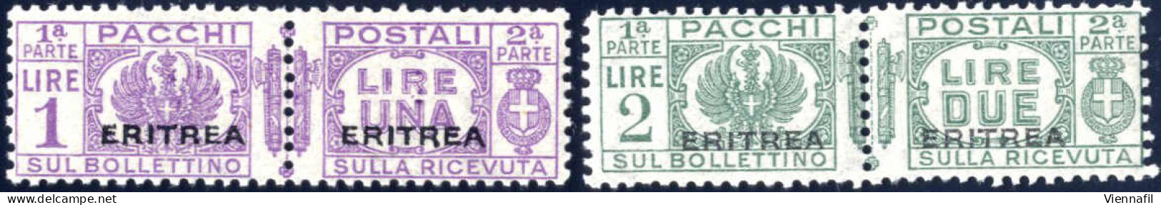 * 1927-37, Pacchi Postali D'Italia (fascio Littorale) Con Soprastapa "ERITREA", Serie Completa Nuova (senza Il 10 C. Azz - Eritrea