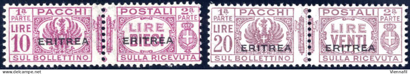 * 1927-37, Pacchi Postali D'Italia (fascio Littorale) Con Soprastapa "ERITREA", Serie Completa Nuova (senza Il 10 C. Azz - Erythrée