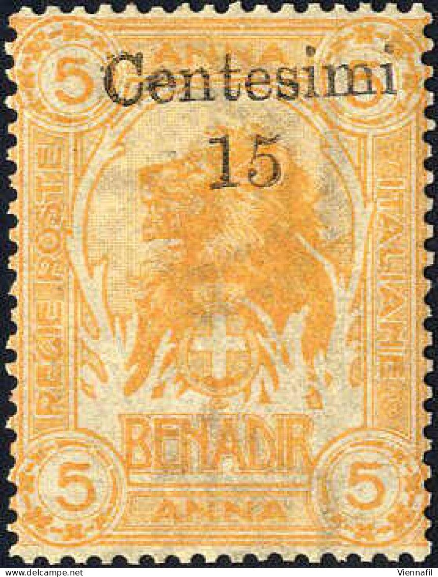 ** 1905, 15 C. Su 5 A. Arancio, Nuovo Con Gomma Integra, Cert. Alberto Diena, Sass. 8 - Somalië
