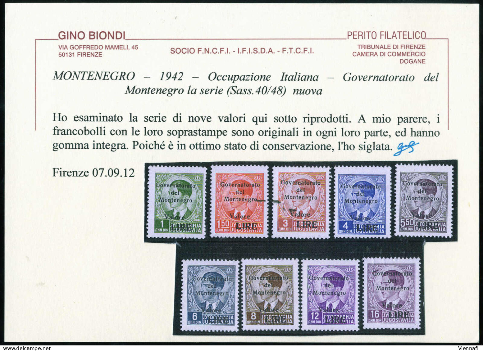 **/* 1941/43, Collezione Avanzata Delle Occupazioni Italiane Prevalentemente Con Gomma Originale Integra Su Fogli Marini - Collections