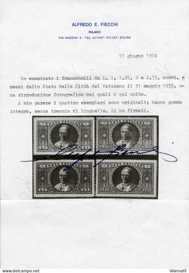 ** 1929/2005, Collezione Nuova Del Vaticano In Quattro Album GBE, Manca La Provvisoria E Graziano, Due Certificati, Alto - Sonstige & Ohne Zuordnung