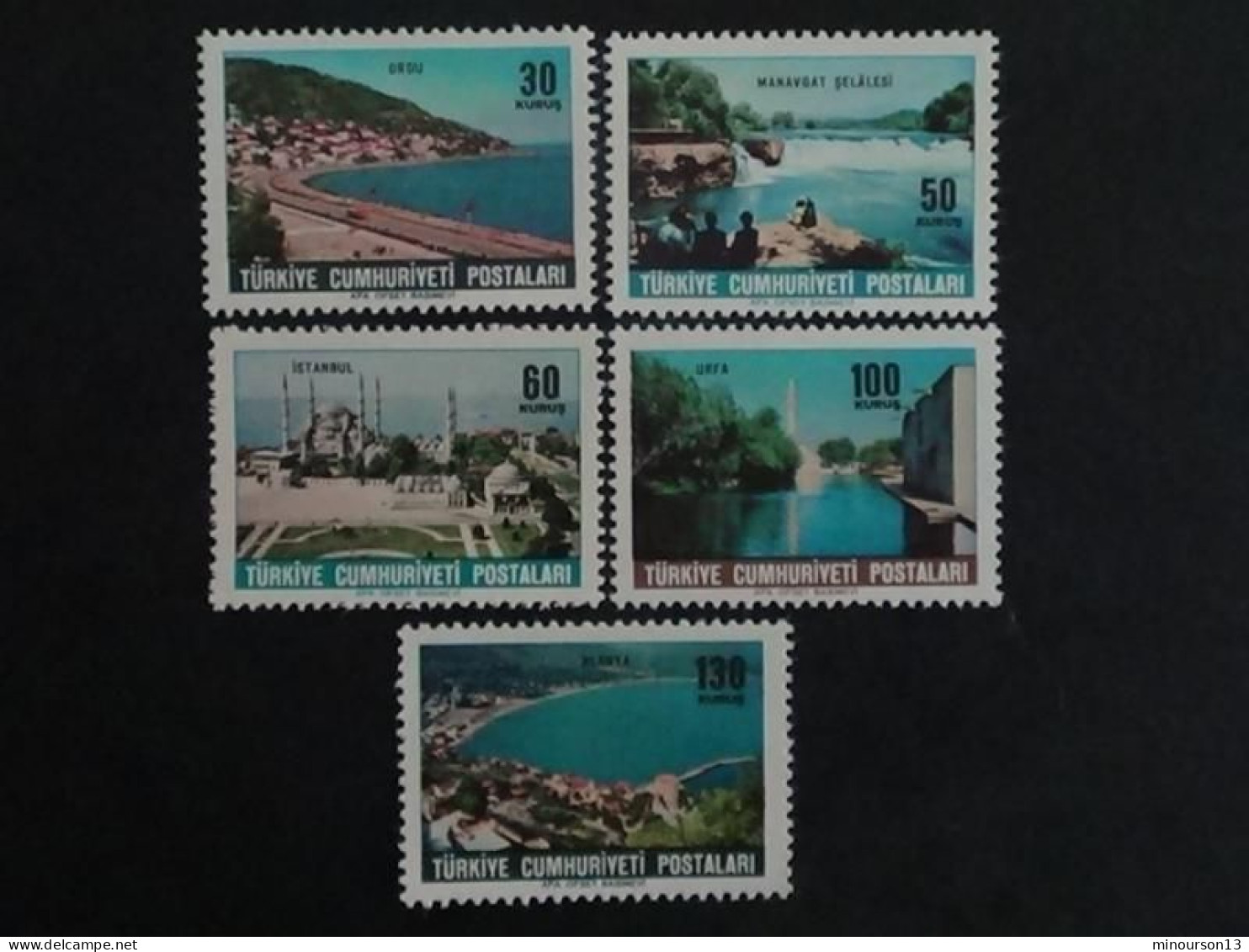 1965 TURQUIE Y&T N° 1727 à 1731 ** - SITES TOURISTIQUES - Unused Stamps