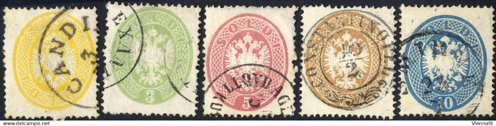 O 1863, Komplette Serie 5 Werte Gez. 14 Gestempelt, Befund Matl, ANK LV 14-18 / 535,- - Eastern Austria