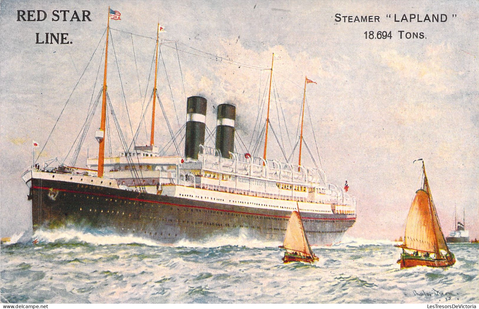 TRANSPORT - Bateau - Red Star Line Steamer Lapland - Carte Postale Ancienne - - Autres & Non Classés