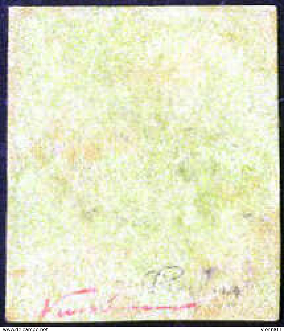 * 1846, 5 C Schwarz Auf Lebhaftgelboliv Ungebraucht Mit Originalgummi, Signiert Calves Und Nussbaum, Attest Von Der Weid - Sonstige & Ohne Zuordnung