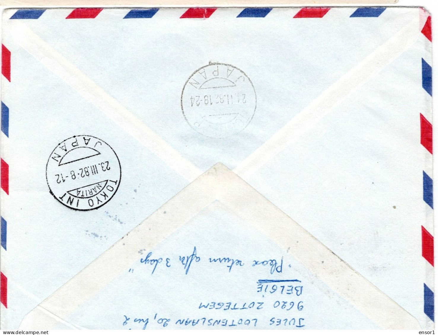 Zweden 1982 Europa Air Mail Stockholm Tokyo SAS Polar Route - Briefe U. Dokumente