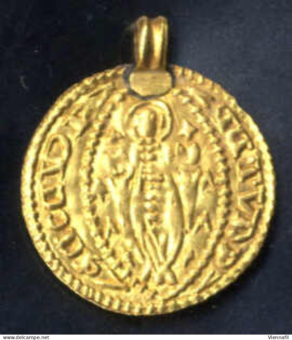 Golddukaten Der Republik Venedig, Hl. Markus Mit Knieendem Dogen Und Rv. Stehender Christus, Gehenkelt, In Sehr Schöner  - Other & Unclassified