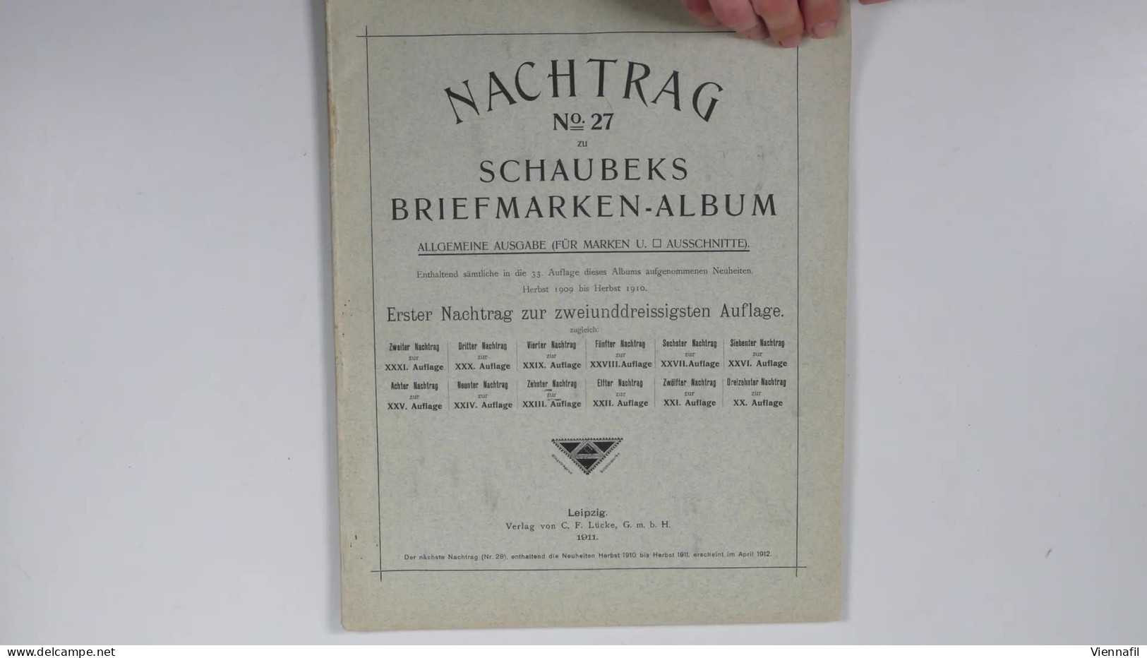 */o Schaubek Jugendstilalbum 1840/1904 mit Nachträgen in sehr guter Erhaltung mit einer Vielzahl an Marken, Abbildungen 