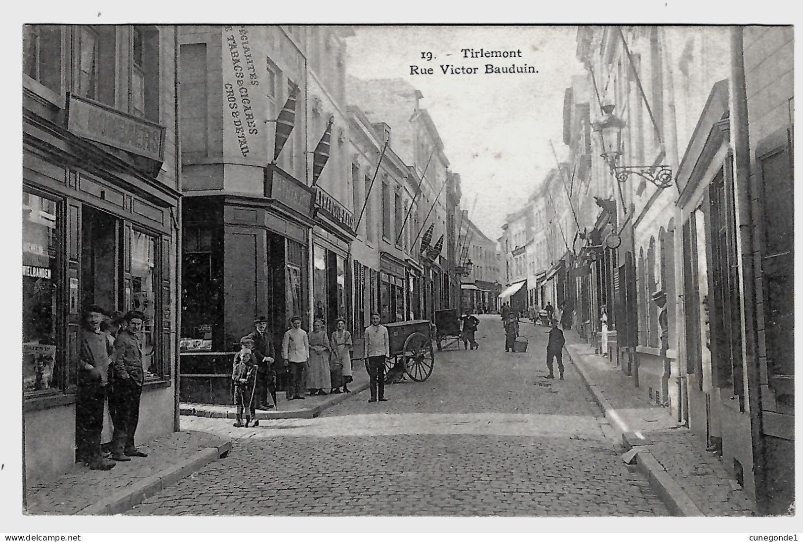 CPA PK TIRLEMONT / TIENEN : Rue Victor Bauduin / Victor Baudouinstraat - Belle Animation TOP - Circulée 1909 - 2 Scans - Tienen