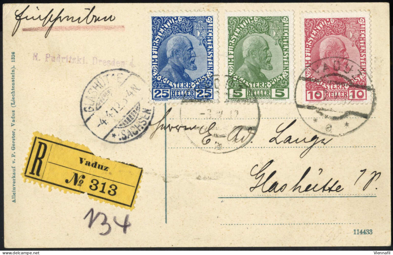 Cover Liechtenstein 1912/50 Ca., Interessantes Lot Mit 25 Belegen, Dabei Auch Bessere Frankaturen, Abbildungen Siehe Onl - Autres - Europe