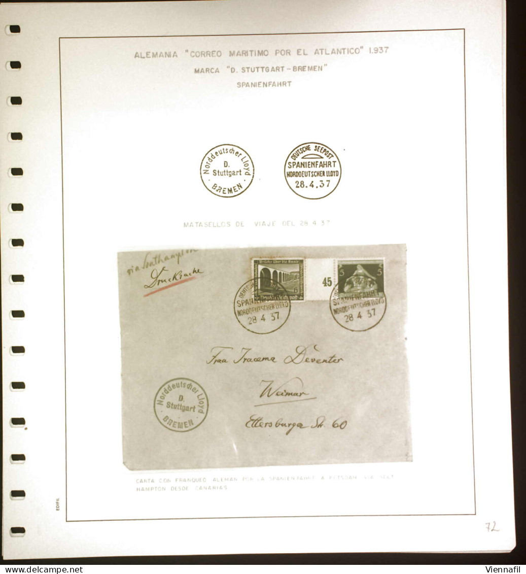 Cover 1904/39, 15 Frankierte Schiffpostbriefe Bzw. -karten Mit Der Seepost Von Deutschland Nach USA Bzw. Argentinien, Vo - Andere & Zonder Classificatie