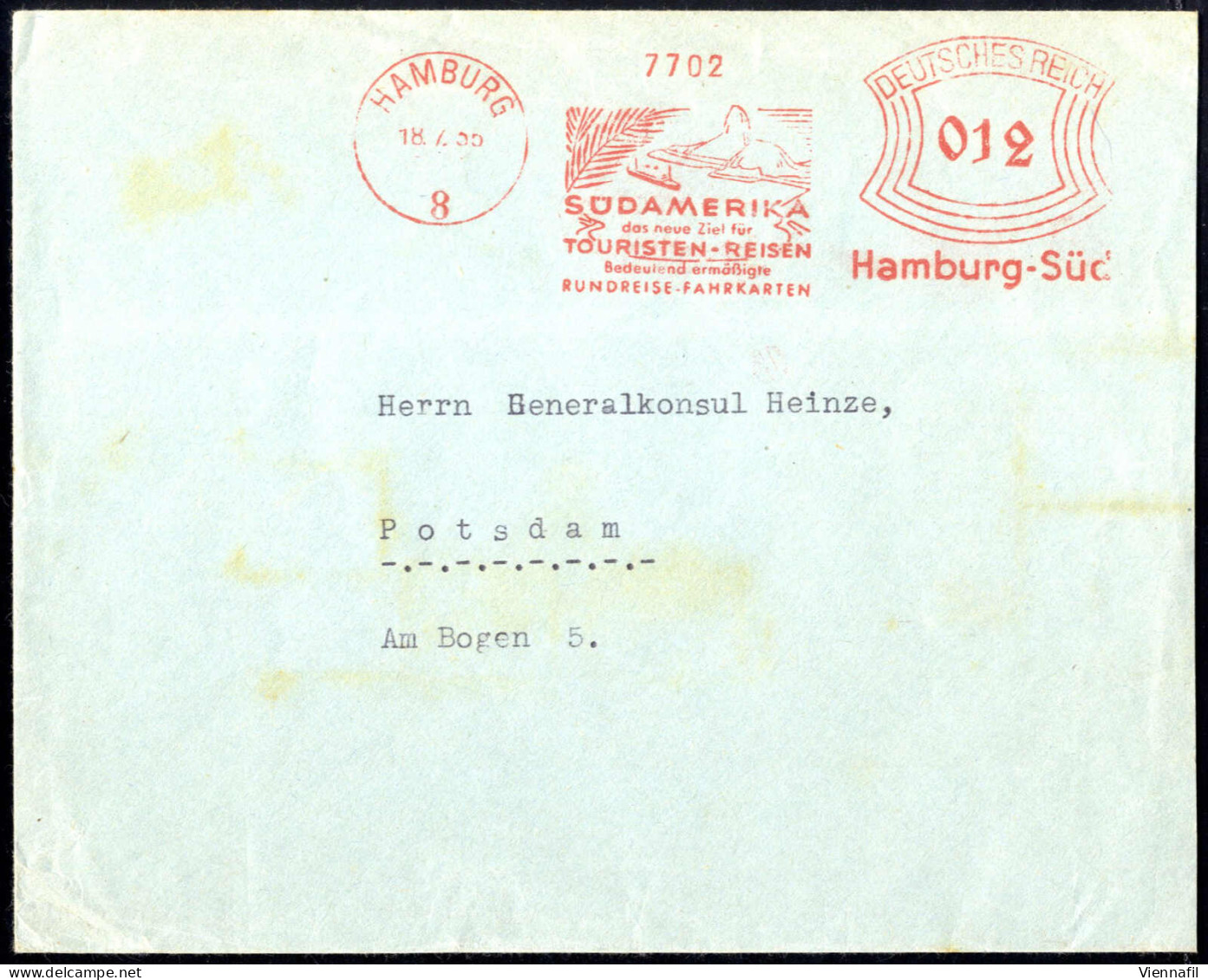 Cover 1925/39, Lot Von 15 Briefen Bzw. Postkarten, Meist Mit Der Deutschen Seepost Transportiert, Dabei Auch Drei Luftpo - Otros & Sin Clasificación