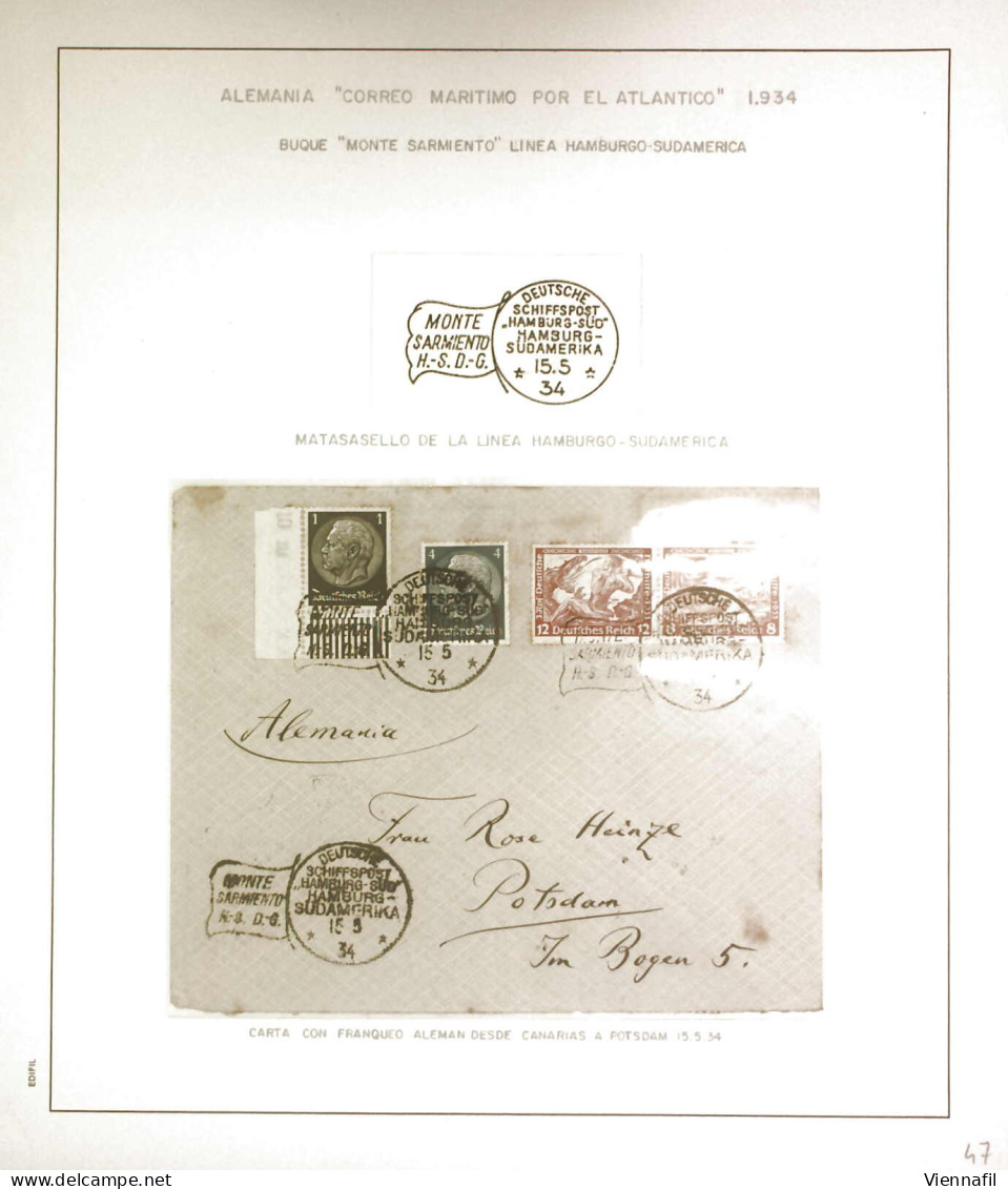 Cover 1925/39, Lot Von 15 Briefen Bzw. Postkarten, Meist Mit Der Deutschen Seepost Transportiert, Dabei Auch Drei Luftpo - Other & Unclassified