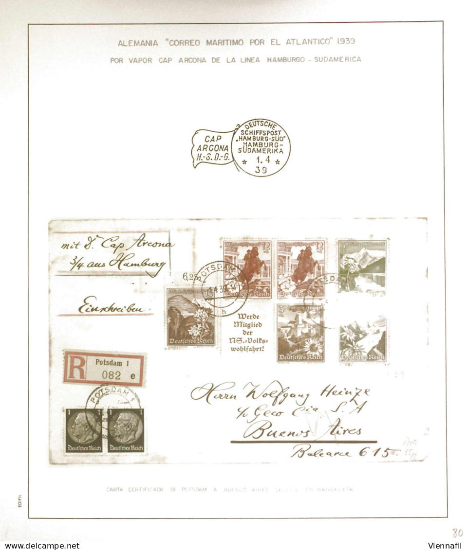 cover 1925/39, Lot von 15 Briefen bzw. Postkarten, meist mit der deutschen Seepost transportiert, dabei auch drei Luftpo