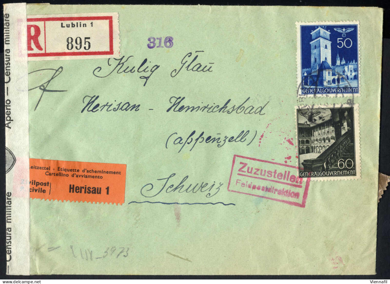 cover 1904/48, 15 Karten, Briefe, Ganzsachen, vier Einschreiben und 2 Perfin, alle Bilder in Onlinekatalog