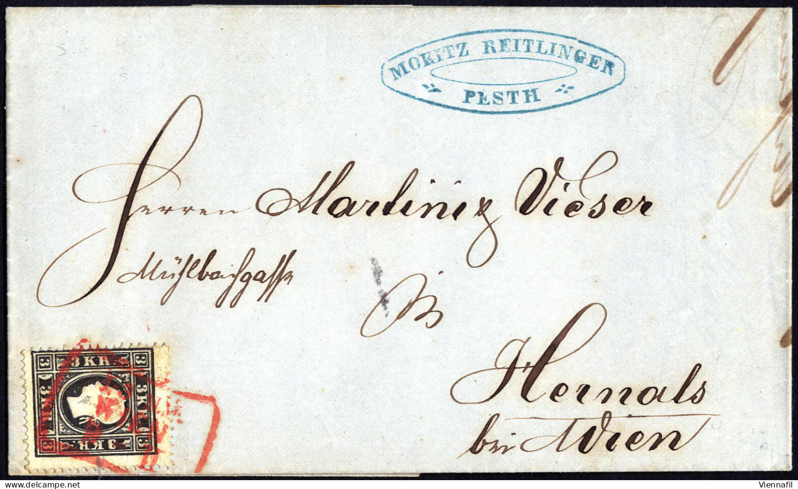 Cover 1850/1954 Ca., Lot Mit Ca 300 Briefen, Dabei über 60 Stück Mit 9 Kr. Ausgabe 1850, über 150 Belege Der Ausgabe 185 - Sammlungen