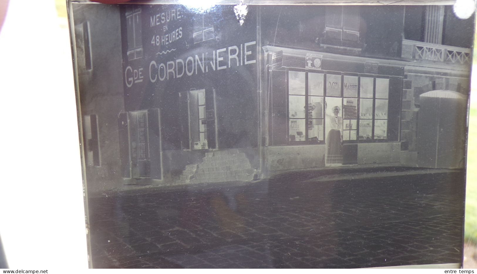 Plaque Photo Commerce Cordonnerie Veuve Masset - Glass Slides