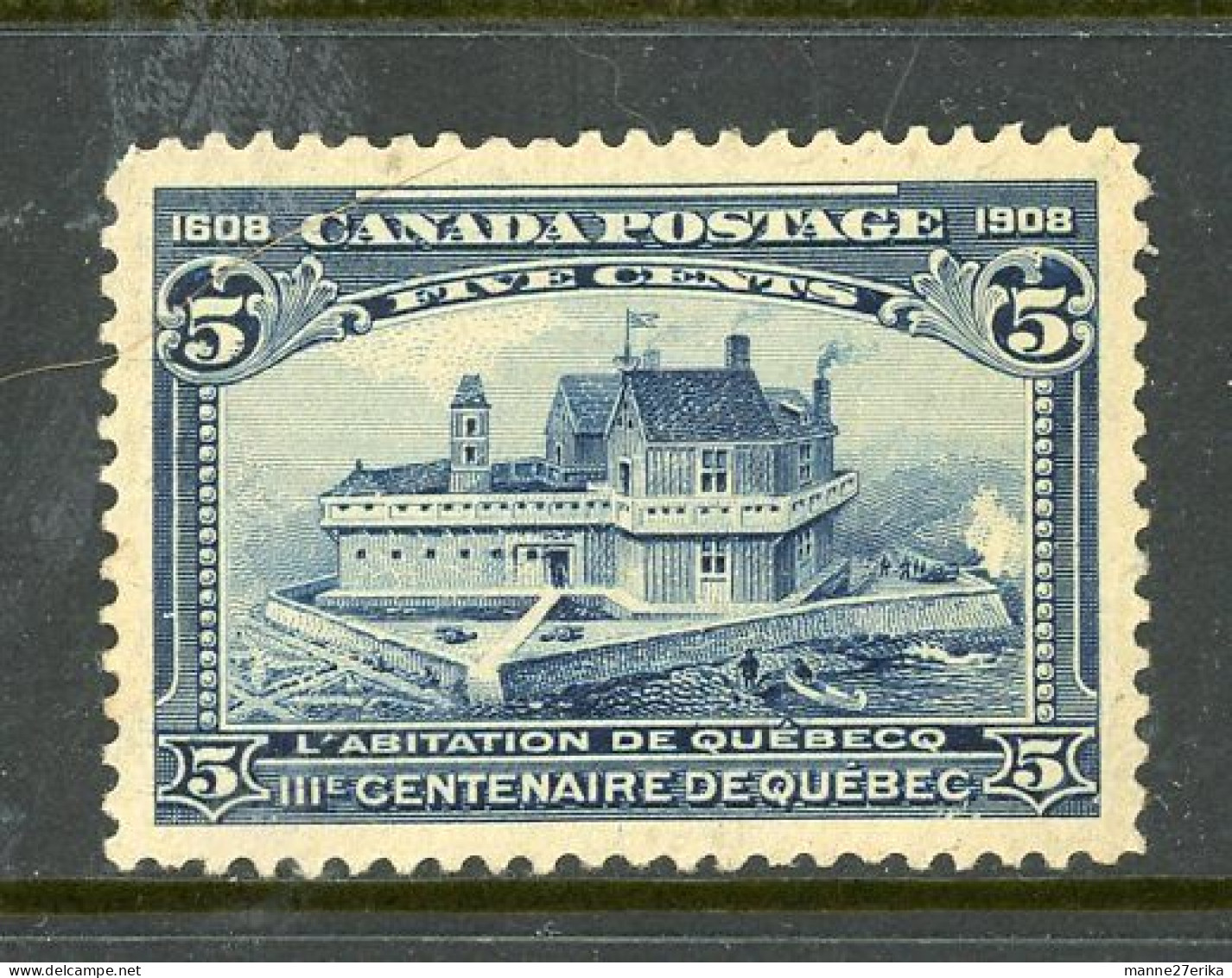 Canada 1908 MH "Champlain's Habitation" - Unused Stamps