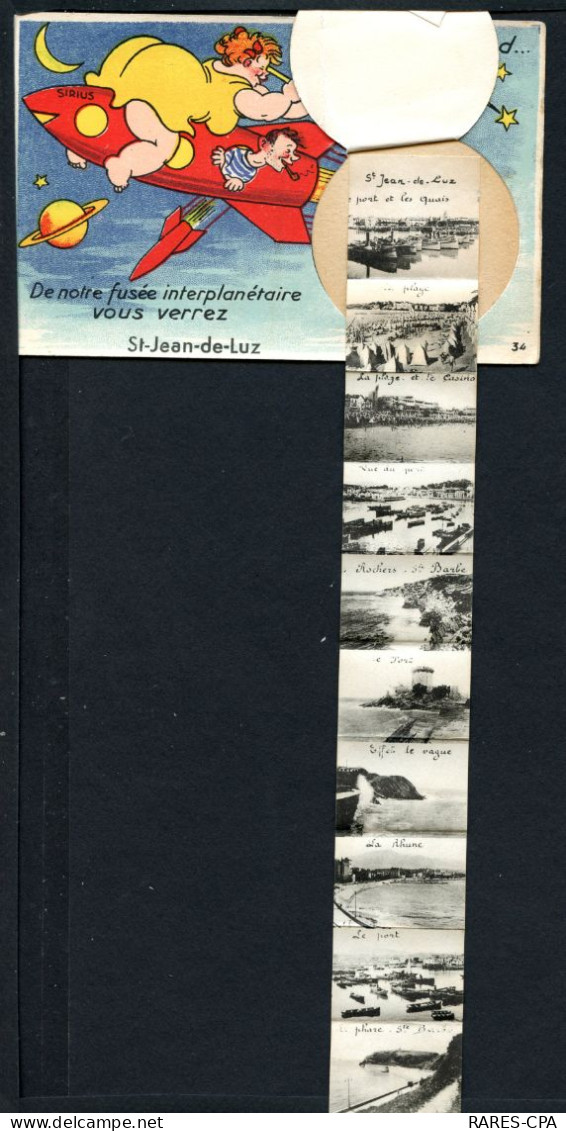 64 SAINT JEAN DE LUZ - JOYEUX WEEK-END... DE NOTRE FUSEE INTERPLANETAIRE VOUS VERREZ ST JEAN - Carte à Système - RCPA 04 - Saint Jean De Luz