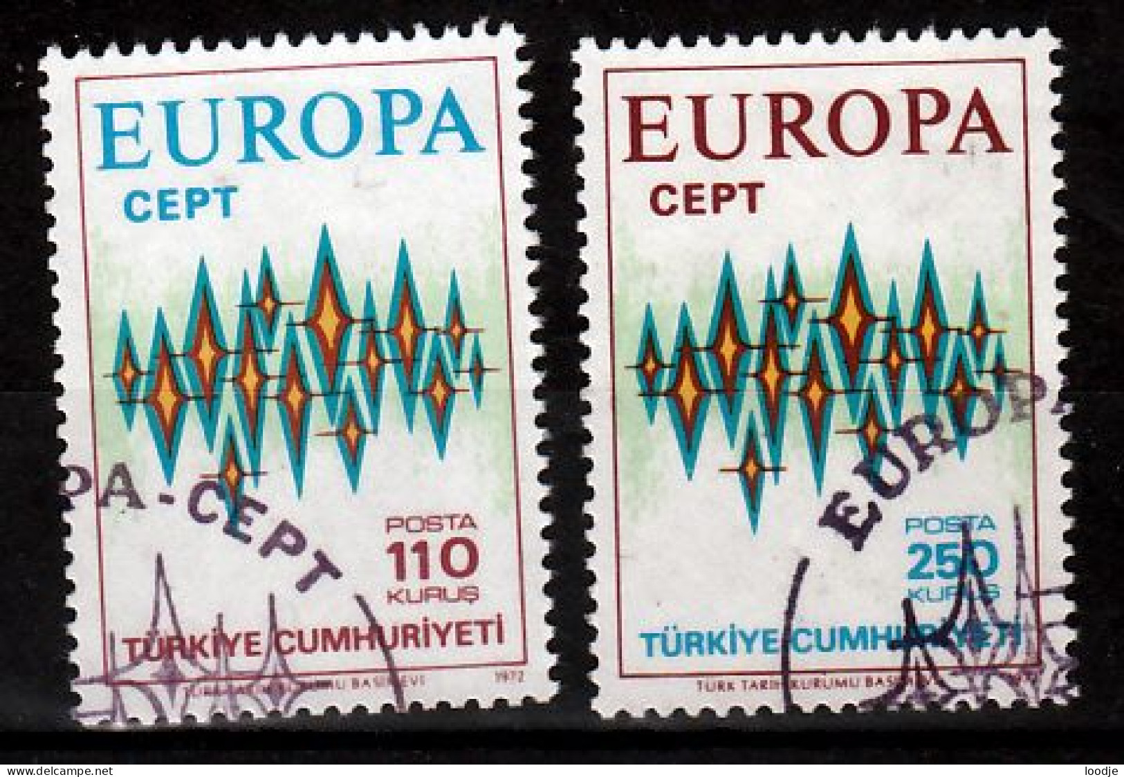 Turkije  Europa Cept 1972 Gestempeld - 1972