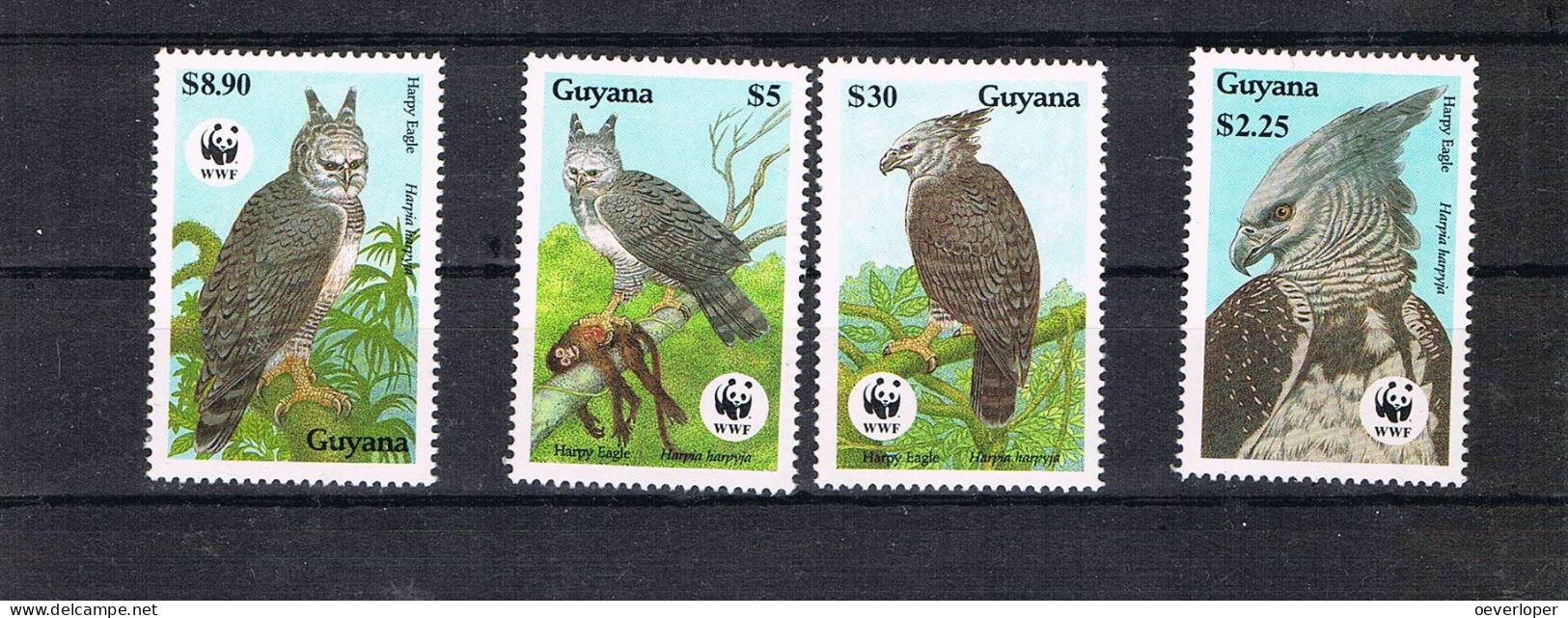 Guyana 1990 MNH Birds Eagle - Aigles & Rapaces Diurnes
