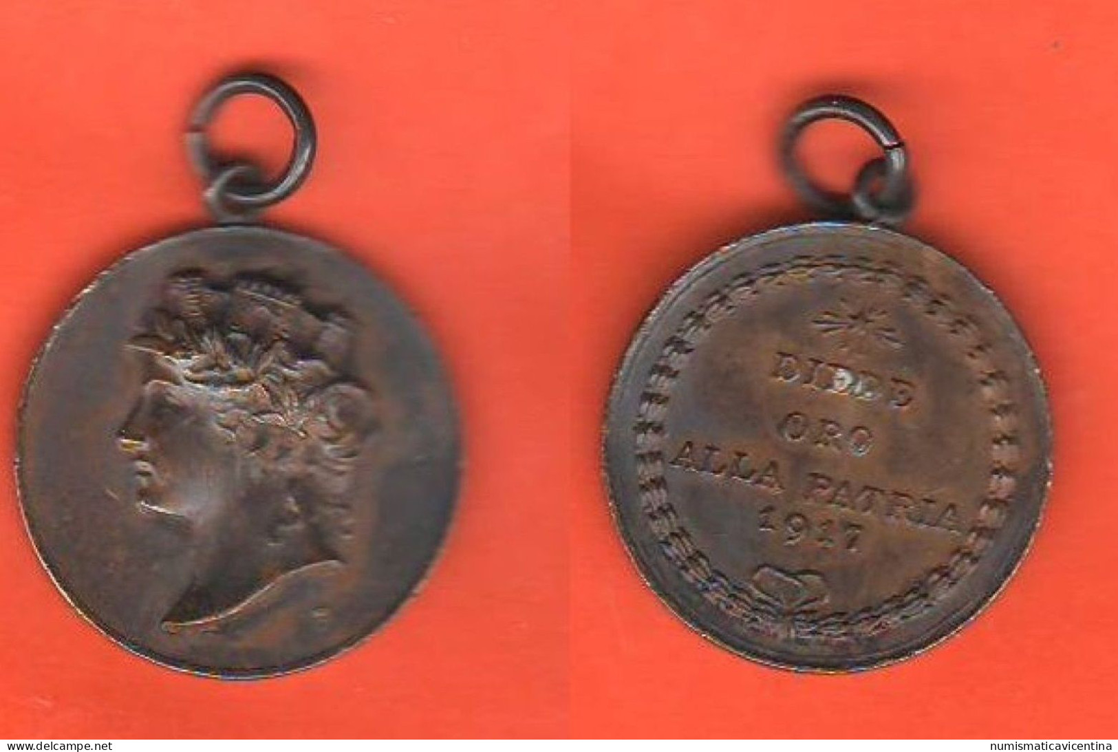 ORO Alla PATRIA 1917 Medaglia In Bronzo 1WW  Zecca Di Roma - Italia