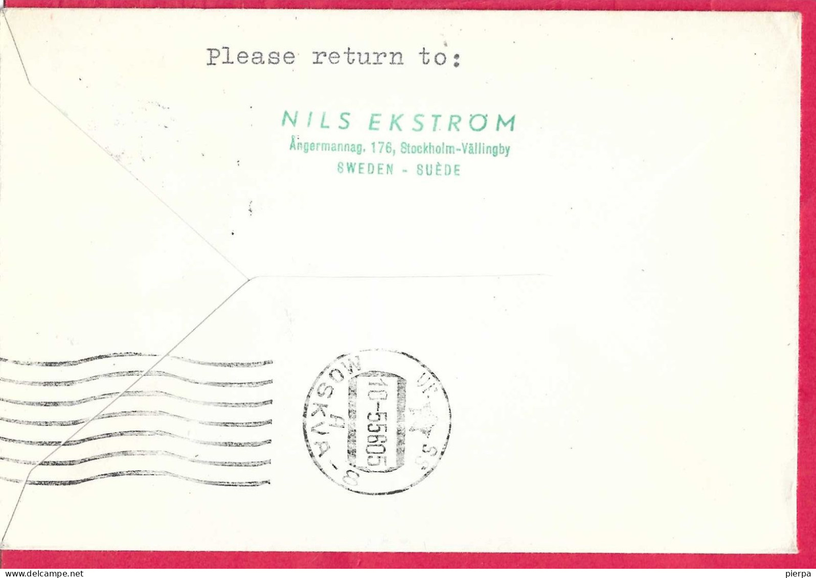 SVERIGE - FIRST FLIGHT SAS  FROM STOCKHOLM TO MOSKVA *9.5.1956* ON OFFICIAL COVER FROM FINLAND - Storia Postale