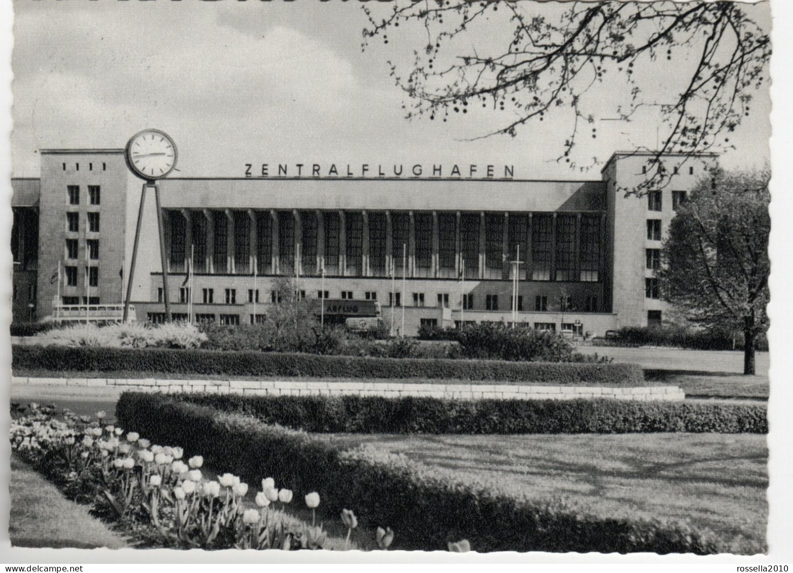 CARTOLINA 1958 GERMANIA BERLINO AEROPORTO ZENTRALFLUGHAFEN TEMPELHOF GERMANY Postcard DEUTSCHLAND Ansichtskarten - Tempelhof