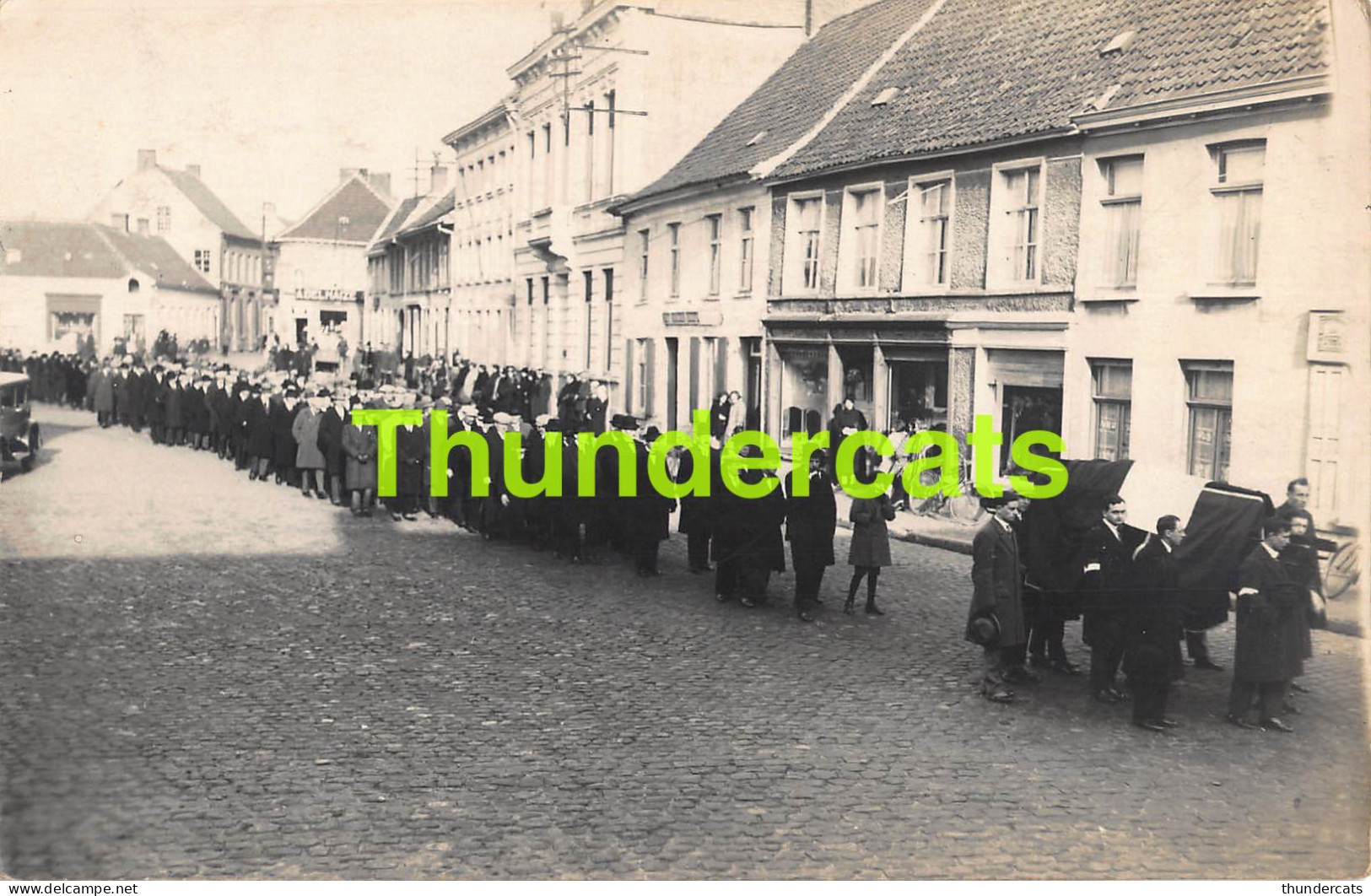 CPA MEULEBEKE FOTOKAART BEGRAVING ROUWSTOET CARTE DE PHOTO FUNERAILLES  - Meulebeke