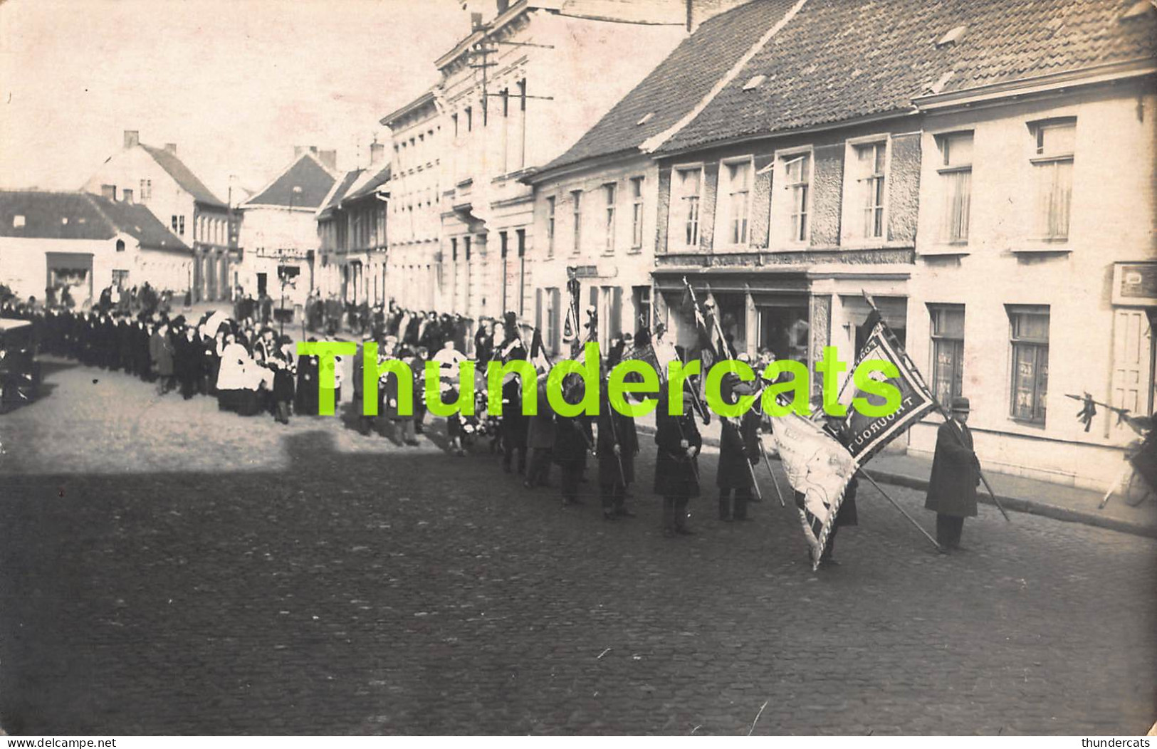 CPA MEULEBEKE FOTOKAART BEGRAVING ROUWSTOET CARTE DE PHOTO FUNERAILLES  - Meulebeke