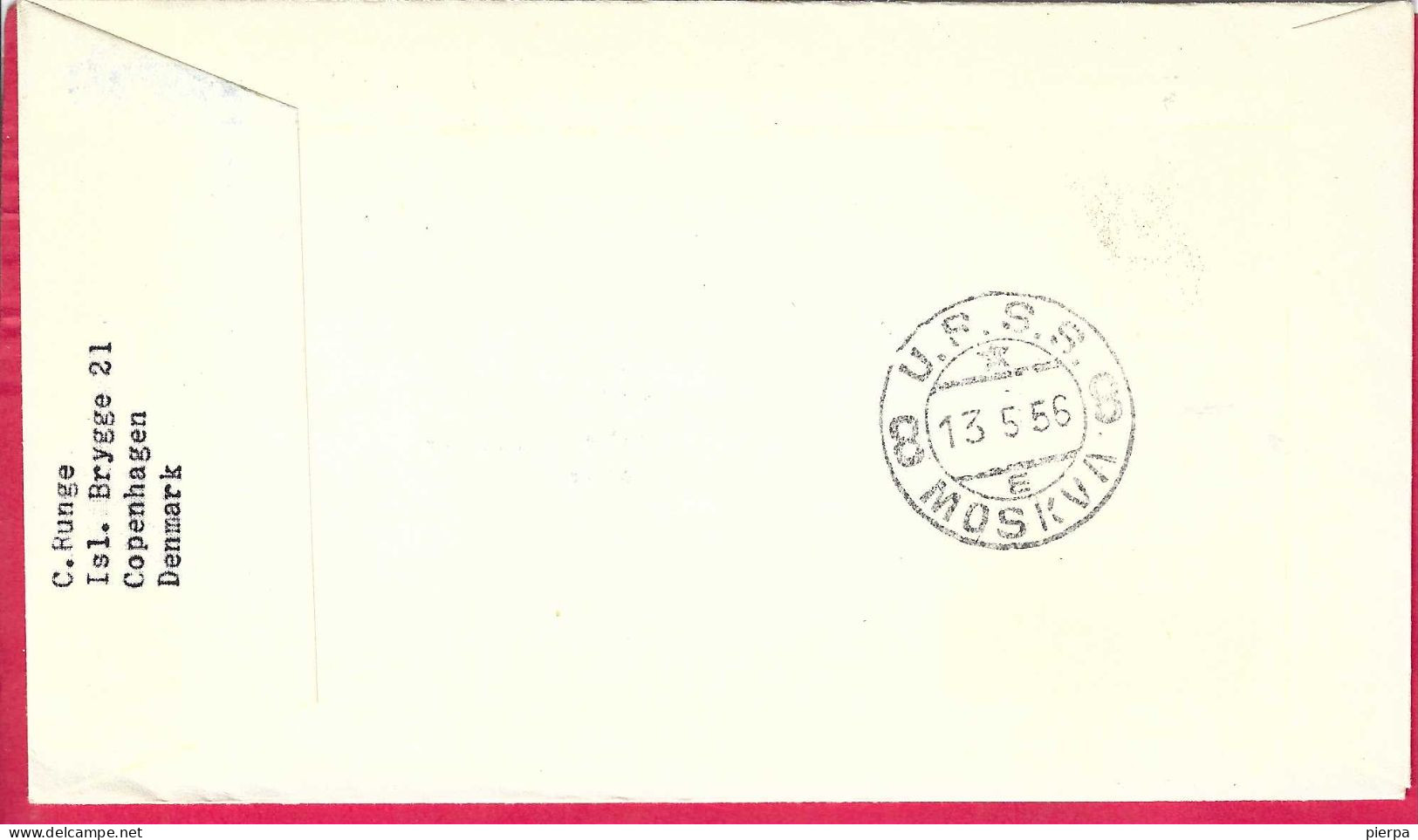 DANMARK - FIRST DIRECT FLIGHT FROM KOBENHAVN TO MOSCOW *12.5.56* ON OFFICIAL COVER - Airmail