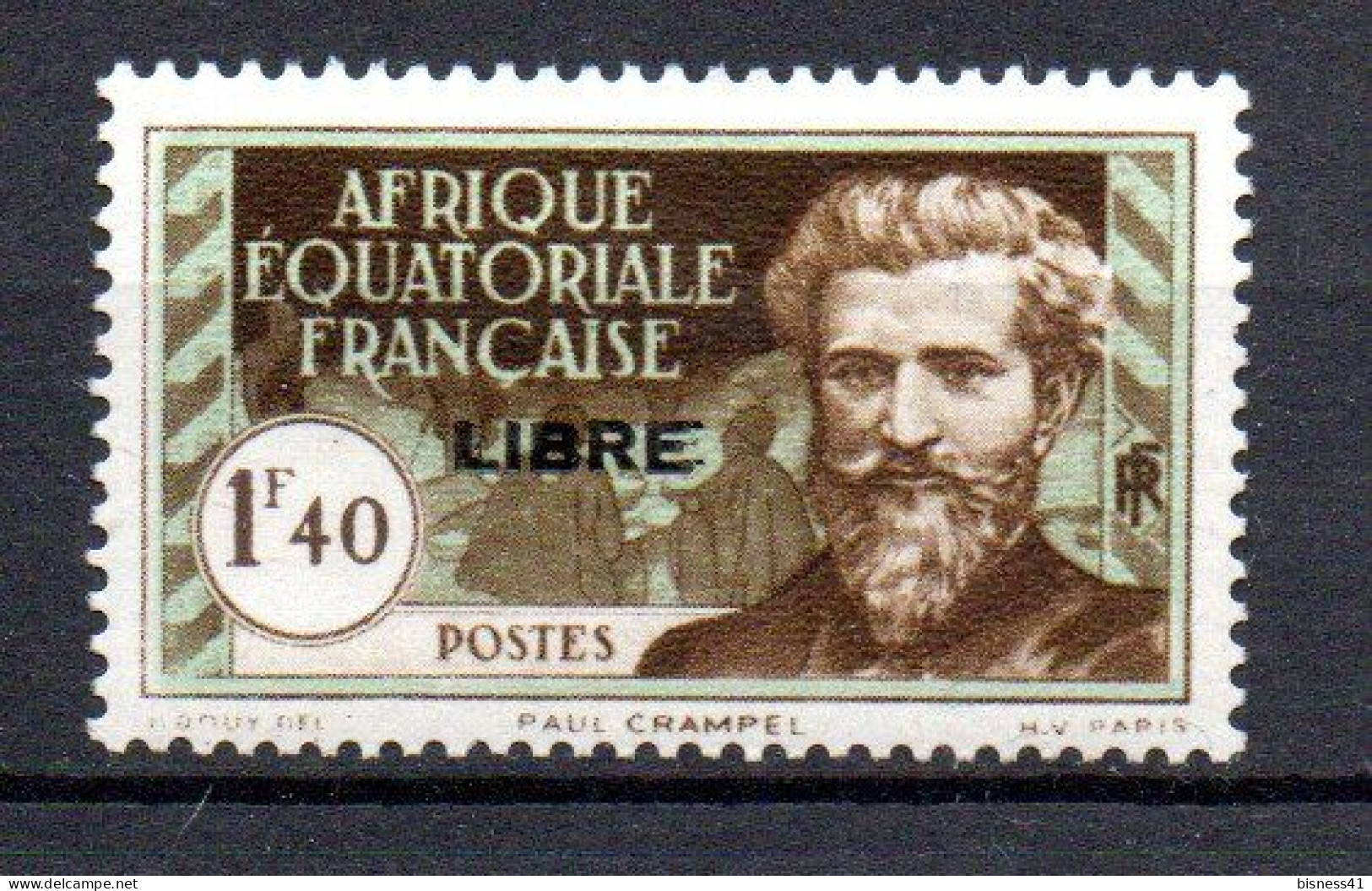 Col33 Variété Colonie AEF Afrique N° 117a Double Surcharge Neuf X MH Cote : 60,00€ - Nuevos