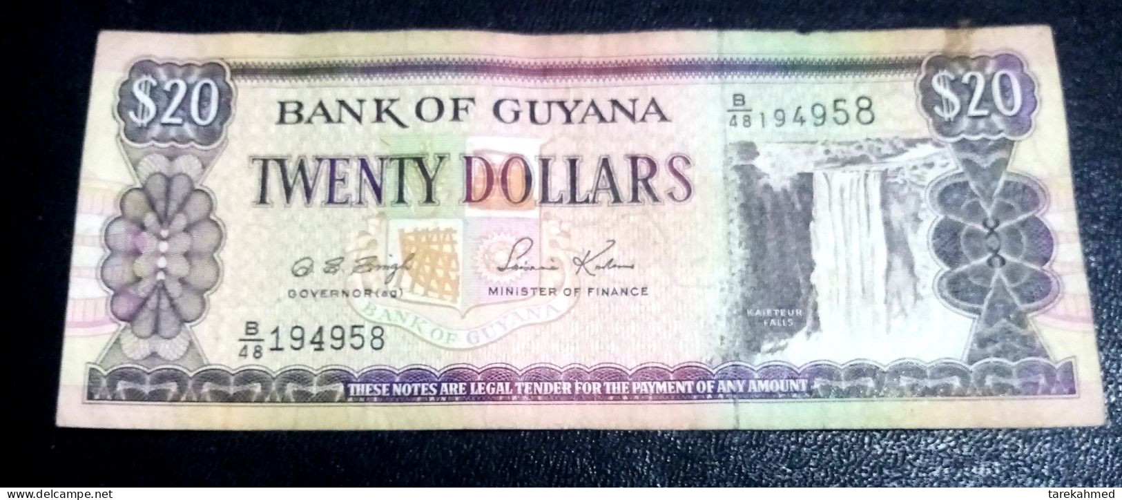 GUYANA, 20 Dollars, 1996, D Signature 12. - Guyana