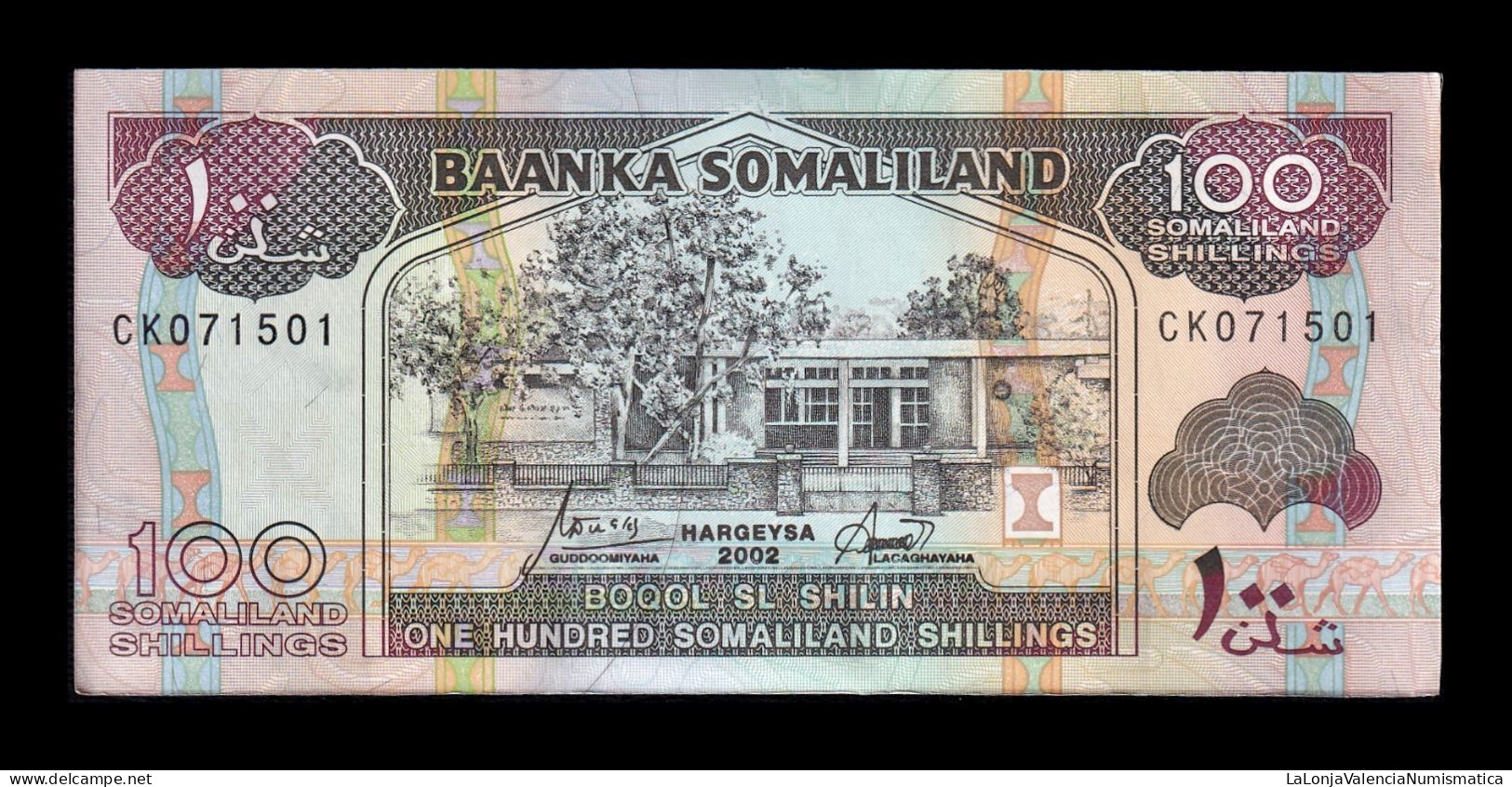 Somalilandia Somaliland 100 Shillings 2002 Pick 5d Sc Unc - Somalie