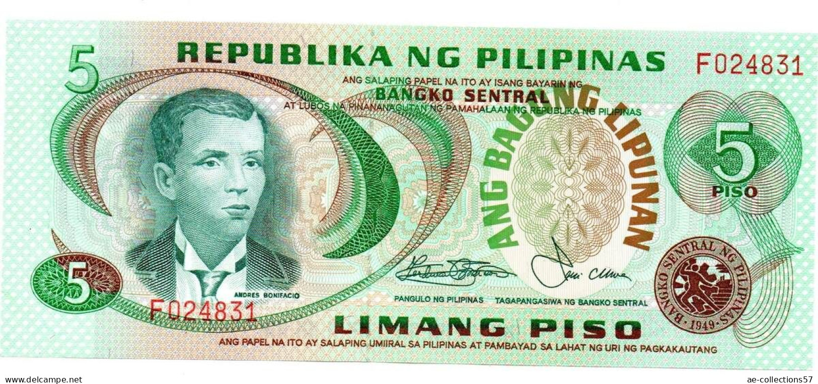 MA 26596  / Philippines 5 Piso 1978 SPL - Philippinen