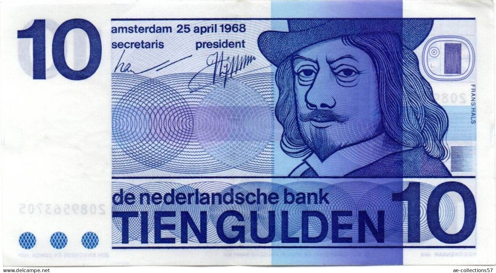 MA 18553  / Pays Bas - Netherlands - Niederlande 10 Gulden 25/04/1968 TTB - 10 Florín Holandés (gulden)