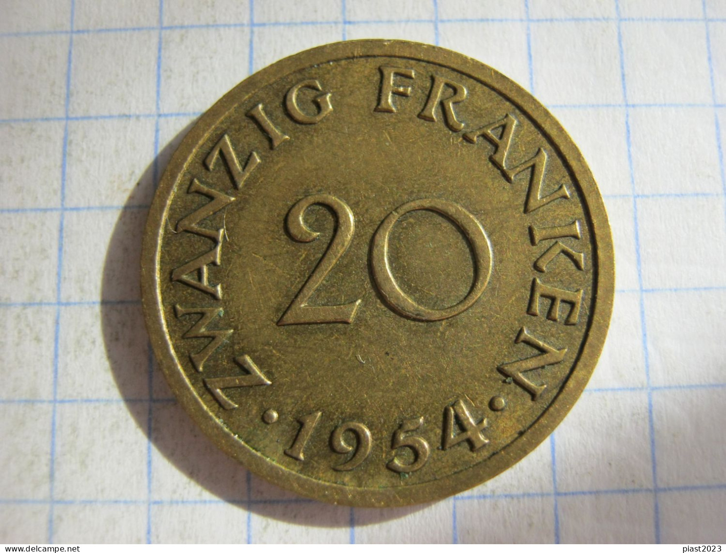 Sarre 20 Franken 1954 - 20 Franchi