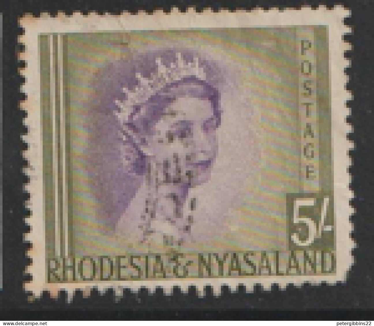 Rhodesia And Nyasaland  1954   SG 13 5/-d   Fine Used - Rhodesia & Nyasaland (1954-1963)